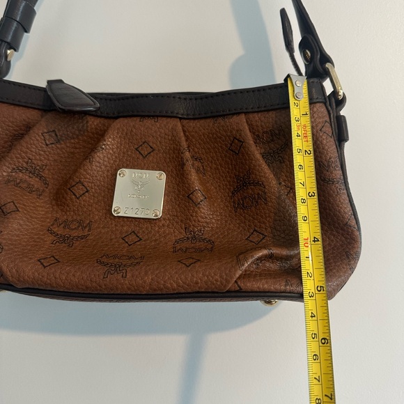 MCM Cognac Monogram Shoulder Bag - Picture 5 of 13